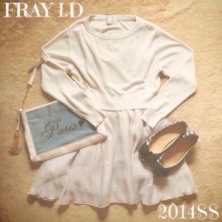 フレイアイディー(FRAY I.D)の♡オーガンジーコンビワンピース♡(ミニワンピース)