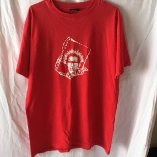 ボルコム(volcom)のボルコム☆前ロゴ後マーク他プリント赤Tシャツ:古着.Ｌ(Tシャツ/カットソー(半袖/袖なし))