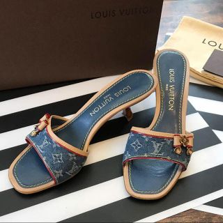 ルイヴィトン(LOUIS VUITTON)の【美品】ルイヴィトン 36.5 ミュール サンダル 23.5 24.0(ミュール)