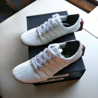 ケースイス(K-SWISS)のun +　k swiss  白革スニーカー(スニーカー)