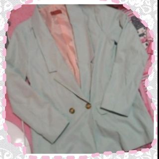 サックス♡ジャケット♡春にピッタリ♪(テーラードジャケット)