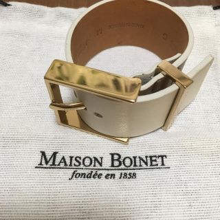 ユナイテッドアローズ(UNITED ARROWS)の新品未使用MAISONBOINETメゾンボワネバングル白(ブレスレット/バングル)