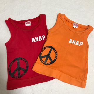 アナップ(ANAP)のANAPタンクトップ 90セット売り！双子ちゃん洗い替えに(Tシャツ/カットソー)