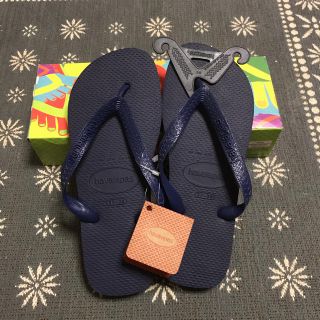 ハワイアナス(havaianas)のハワイアナス サンダル 紺色【新品】(ビーチサンダル)