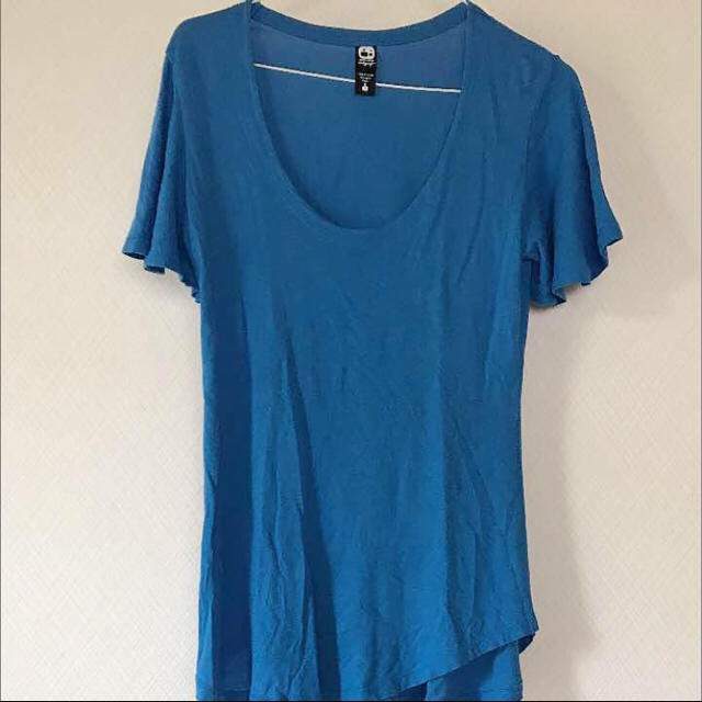 ROSE BUD(ローズバッド)のコットン100%のブルーTシャツ レディースのトップス(Tシャツ(半袖/袖なし))の商品写真