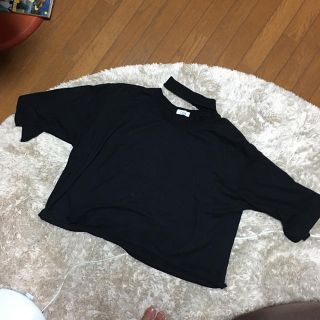 アナップ(ANAP)のチョーカー付きトップス ブラック(Tシャツ(半袖/袖なし))