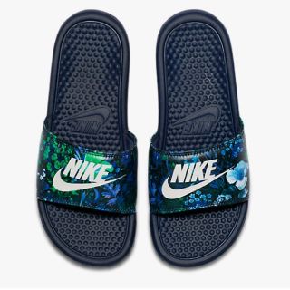 ナイキ(NIKE)のNIKE★ラスト２点新品ベナッシサンダル23.0ブルー箱無し(サンダル)