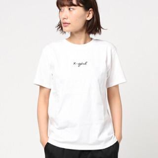 エックスガール(X-girl)のX-GIRL ロゴ Tシャツ カットソー 白 S/S 未着用 新品(Tシャツ(半袖/袖なし))