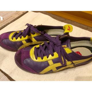 オニツカタイガー(Onitsuka Tiger)の★専用★オニツカタイガー★23.5㎝★used★紫×黄★(スニーカー)