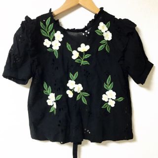 ザラ(ZARA)のZARA刺繍レースブラウス(シャツ/ブラウス(半袖/袖なし))