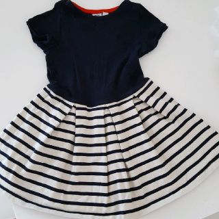 プチバトー(PETIT BATEAU)のPETIT BATEAU・ワンピース♡ネイビー　ボーダー(ワンピース)