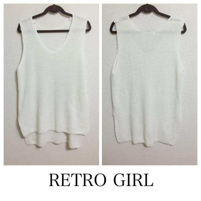 RETRO GIRL(レトロガール)のレトロガール／ノースリーブニット ジーナシス ローリーズ レザー ザラ H&M レディースのトップス(ニット/セーター)の商品写真