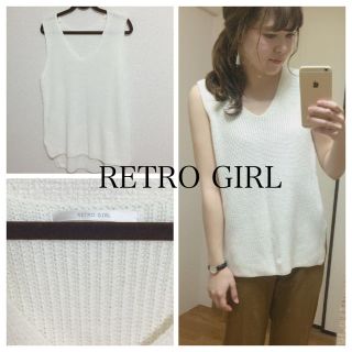 レトロガール(RETRO GIRL)のレトロガール／ノースリーブニット ジーナシス ローリーズ レザー ザラ H&M(ニット/セーター)