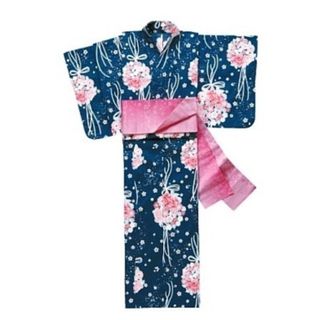 ユニクロ(UNIQLO)の浴衣　りぼん花柄(浴衣)