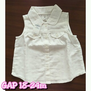 ベビーギャップ(babyGAP)のGAP baby 新品タグ付き☆ノースリーブシャツ 18-24m(Tシャツ/カットソー)