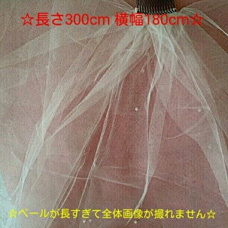 ♡Aimerエメウェディングドレス付属のロングベール(3m)フェイスダウンOK♡(ウェディングドレス)