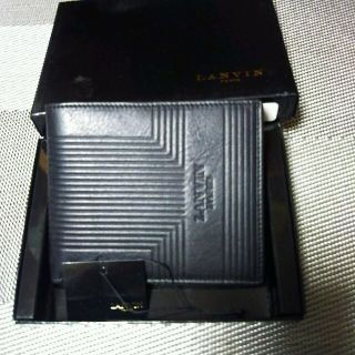 ランバン(LANVIN)の☆気まぐれ値下げ♪LANVIN 二つ折り 財布 ブラック(折り財布)