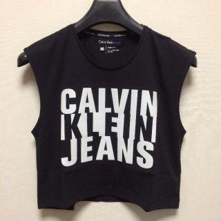 カルバンクライン(Calvin Klein)の17SS新作 Mサイズ カルバンクラインジーンズ ロゴプリント タンクトップ 黒(タンクトップ)