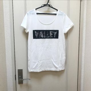 ジーユー(GU)のGU ロゴ 半袖トップス 白tシャツ 白黒 ルームウェア 春夏 おしゃれ 可愛い(Tシャツ(半袖/袖なし))