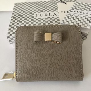 フルラ(Furla)のFURLA★折り財布 リボン付き サッビアグレー 定価2.4万円(財布)