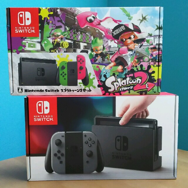 限定販売】 任天堂 スプラトゥーン2同梱版とグレイの2台セット