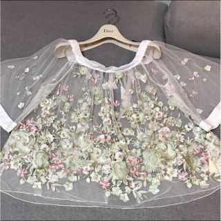 リリーブラウン(Lily Brown)の【リリーブラウン】シースルー♡刺繍トップス(シャツ/ブラウス(半袖/袖なし))