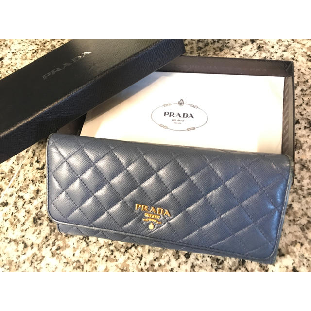 PRADA(プラダ)のPRADA ネイビー長財布 メンズのファッション小物(長財布)の商品写真