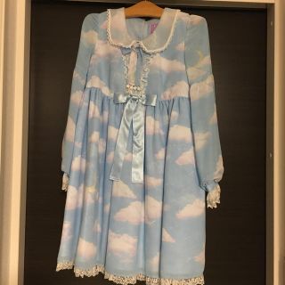 アンジェリックプリティー(Angelic Pretty)のangelic pretty  misty sky サックス OP(ひざ丈ワンピース)