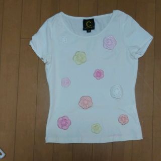 クレイサス(CLATHAS)の必見！クレイサスお花柄白Tシャツ！(Tシャツ(半袖/袖なし))