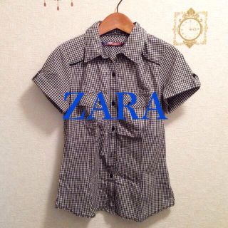 ザラ(ZARA)のZARAザラ ギンガムチェック柄シャツ(シャツ/ブラウス(半袖/袖なし))