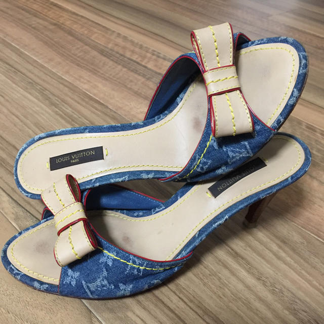 ルイ・ヴィトン リボン♡デニムミュール LOUIS VUITTON 靴/シューズ ルイ・ヴィトン リボン♡デニムミュール LOUIS VUITTON 靴/シューズ
