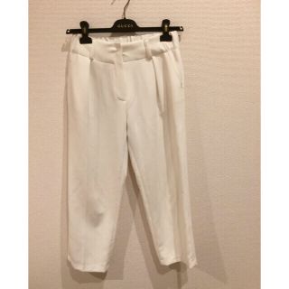 ディーホリック(dholic)の【良品】DHOLIC クロップドパンツ ホワイト(クロップドパンツ)