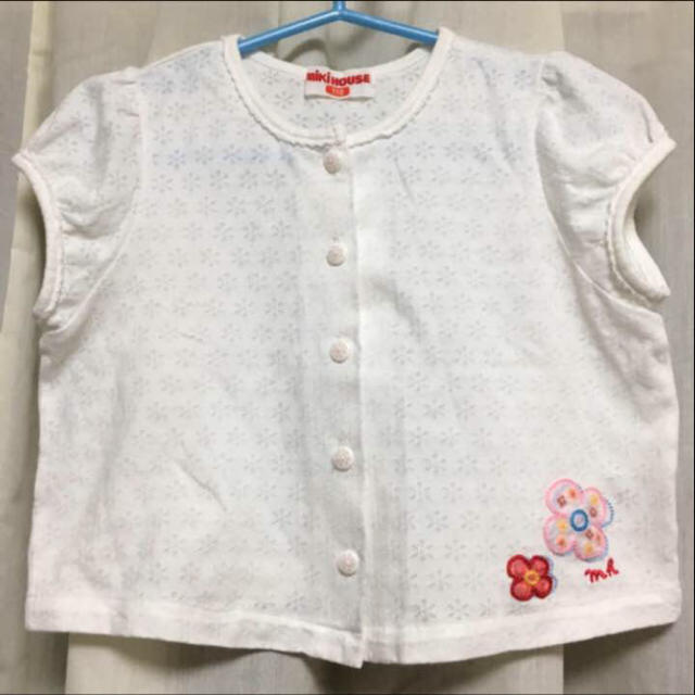 mikihouse(ミキハウス)のミキハウス ♪ 半袖カーディガン キッズ/ベビー/マタニティのキッズ服女の子用(90cm~)(カーディガン)の商品写真