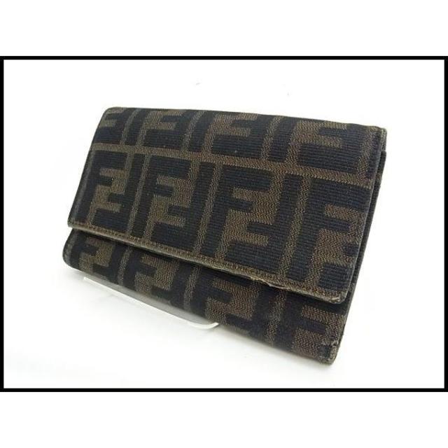 未使用品 FENDI 三つ折り財布 ズッカ柄 箱付き 419