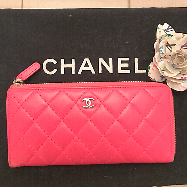 CHANEL 長財布 ピンク