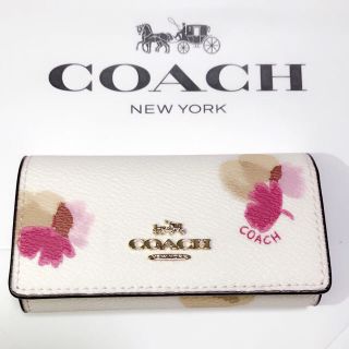 コーチ(COACH)の週末限定☆花柄☆COACH（コーチ） 6連キーケース(キーケース)