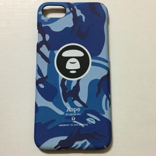 アベイシングエイプ(A BATHING APE)の《新品》iPhone7用 アベイシングエイプ 迷彩柄 青(iPhoneケース)