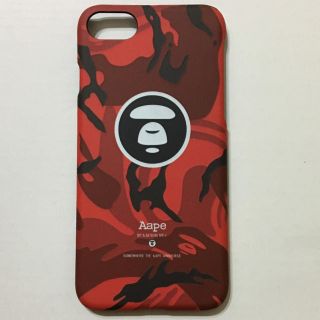 アベイシングエイプ(A BATHING APE)の《新品》iPhone7用 アベイシングエイプ 迷彩柄 赤(iPhoneケース)