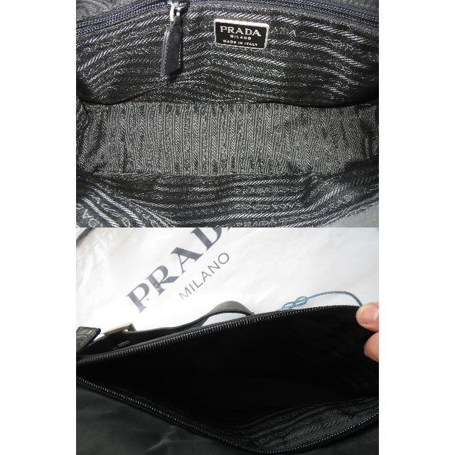PRADA(プラダ)の●12万プラダ黒ラムスキン羊革多用ワンショルダー肩掛けバッグ2層+外ポケ2良↑ メンズのバッグ(ボディーバッグ)の商品写真