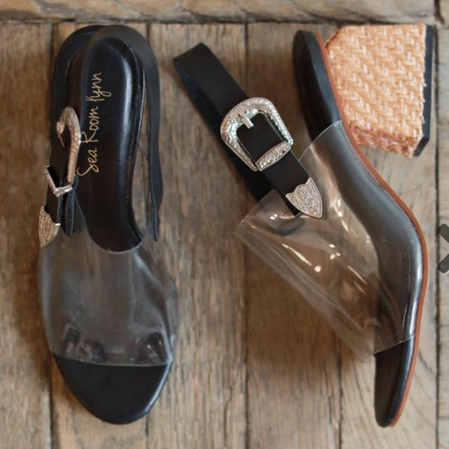SeaRoomlynn(シールームリン)のsearoomlynn クリアバックルミュールサンダル M ブラック レディースの靴/シューズ(サンダル)の商品写真