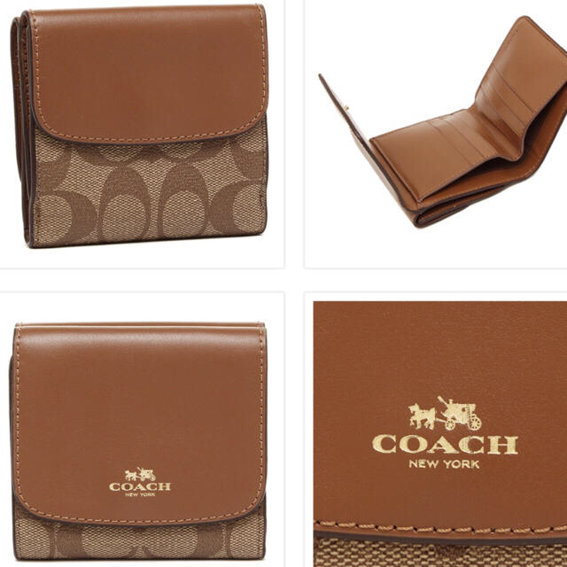 COACH(コーチ)の新品・新作 ☆ COACH ☆カラーブロック レザー×シグネチャー☆三つ折り財布 メンズのファッション小物(折り財布)の商品写真