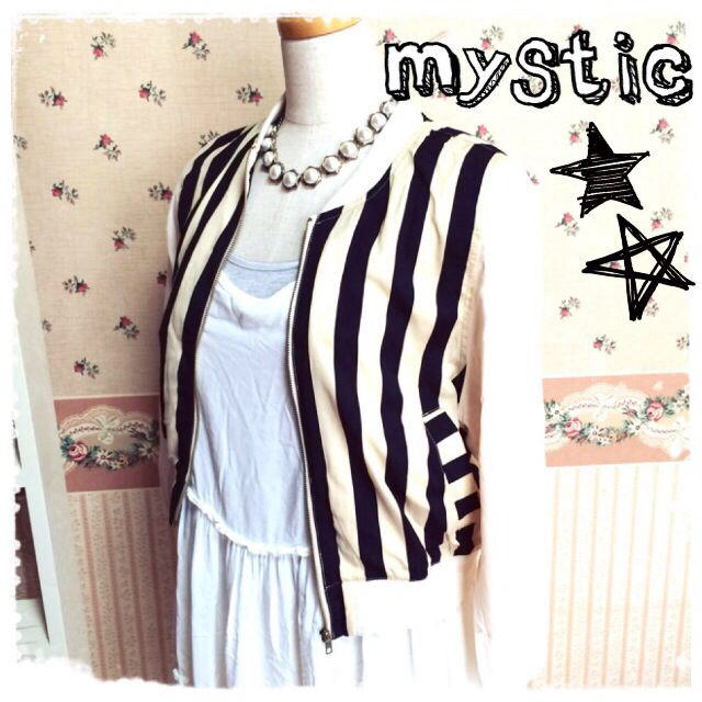 mystic(ミスティック)のmysticストライプ羽織り新品 レディースのトップス(パーカー)の商品写真