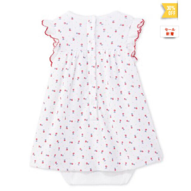 PETIT BATEAU(プチバトー)の【♡delta♡様専用】新品 プチバトー プリント半袖ボディドレス 花柄 6m キッズ/ベビー/マタニティのベビー服(~85cm)(ロンパース)の商品写真