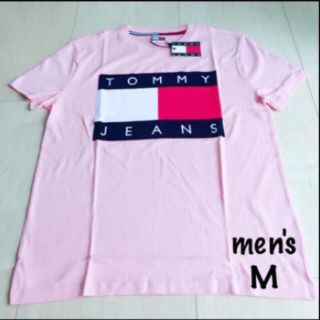 トミーヒルフィガー(TOMMY HILFIGER)の新品未使用 tommy jeans 90s ロゴTシャツ メンズM ピンク(Tシャツ/カットソー(半袖/袖なし))