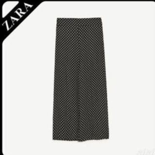 ザラ(ZARA)のZARA ドットワイドパンツ 美品 ザラ (カジュアルパンツ)