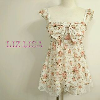 リズリサ(LIZ LISA)の♥LIZ LISA♥リボン付♥花柄パワネチュニック♥WT(チュニック)