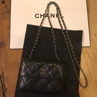 シャネル(CHANEL)のシャネル 正規品 リメイク キャビアスキン チェーンウォレット(ウォレットチェーン)