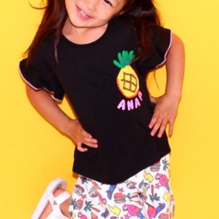 アナップキッズ(ANAP Kids)のANAP KIDS✩かぎ編み パイナップル ワッペン トップス(Tシャツ/カットソー)