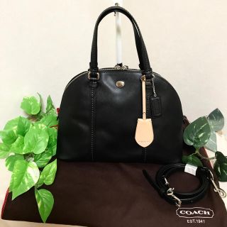 コーチ(COACH)の♡新品 保存袋付きCOACH レザー ブラック2wayバック♡(ショルダーバッグ)