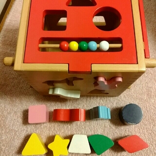 ミキハウス(mikihouse)のミキハウス 暖かみのあるウッド製 知育パズル(知育玩具)